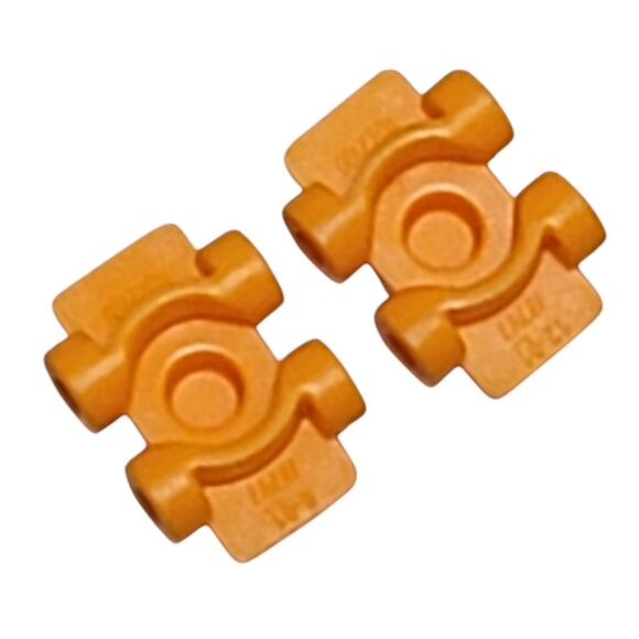 LEGO Roller Skates Orange Pair Lot 2 Pc 11253 Friends Minidoll Footgear Parts - Picture 3 of 3